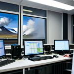지구과학과 재생 가능 에너지 - Geothermal Energy Plant in Iceland**

"A modern geothermal power plant set against a backdrop of Ice...
