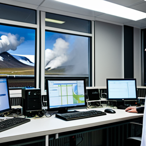 지구과학과 재생 가능 에너지 - Geothermal Energy Plant in Iceland**

"A modern geothermal power plant set against a backdrop of Ice...
