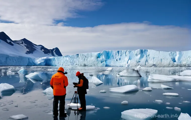 지구과학과 기후 예측 - Image Prompt 1: The Weight of a Changing World - Observing Climate Shifts** 지구과학과 기후 예측 - Image Prompt 1: The Weight of a Changing World - Observing Climate Shifts**