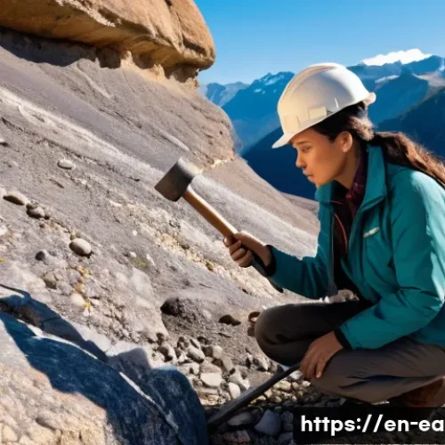 Home 29 지구과학과 남극 연구 - **Prompt:** "A diverse female geologist in her late 20s or early 30s, wearing rugged, practical fiel...