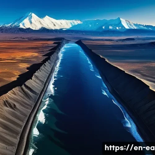 Home 28 지구과학과 지진 연구 - **Convergent Boundary:** Show two continental plates colliding, forming towering, jagged mountain ra...