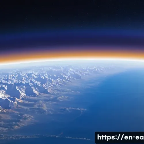 Home 15 지구과학과 성층권 - **"The Earth's Stratosphere: A Serene Guardian"**
A breathtaking, high-altitude view of Earth fr...
